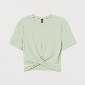 twisted ribbed crop top